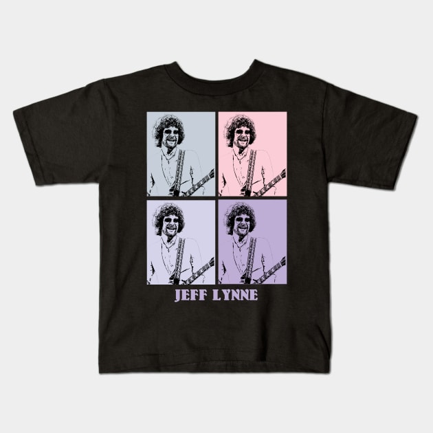 Jeff Lynne Guitar Pop Art Kids T-Shirt by KERIKIL